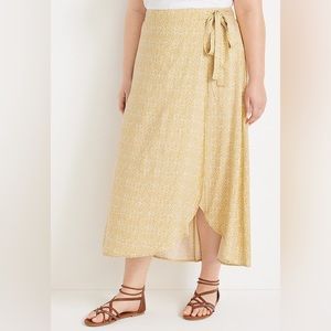 Maurices High Rise Faux Wrap Maxi Skirt